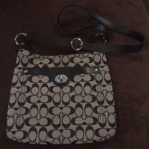 Coach Crossbody Purse in Grey/Black